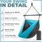 Sorbus Hanging Hammock Chair - Collapsible and Lightweight Tree Pod Sensory Swing for Camp, Travel, Hiking, Tent, or Porch (500 lb Max)